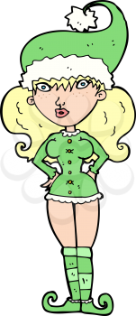 Royalty Free Clipart Image of a Female Elf
