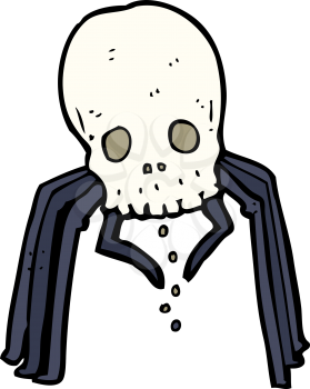 Royalty Free Clipart Image of a Skull Spider