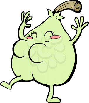 Royalty Free Clipart Image of a Voluptuous Pear