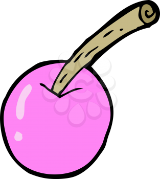 Royalty Free Clipart Image of a Cherry