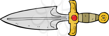 Royalty Free Clipart Image of a Dagger