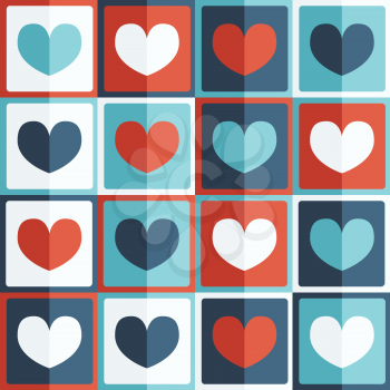 Royalty Free Clipart Image of a Heart Pattern Background