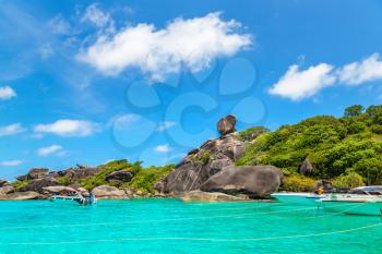 Tropical landscape on Similan islands, Thailand in a summer day