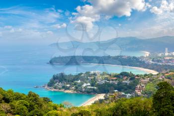Karon View Point at Phuket in Thailand in a summer day