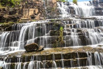 Pongour Waterfall near Dalat city, Vietnam in a summer day