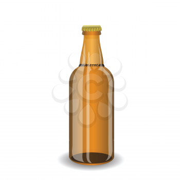 colorful illustration with bottle of beer for your design