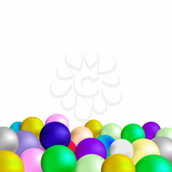 Colorful Spheres on White Background for Your Design
