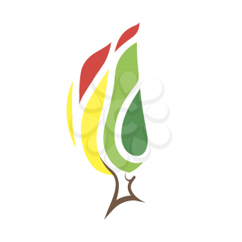 Burning Forest Icon Isolated on White Background