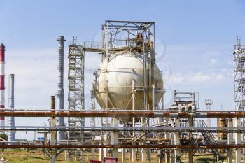 A complex oil refinery reservoirs for keeping