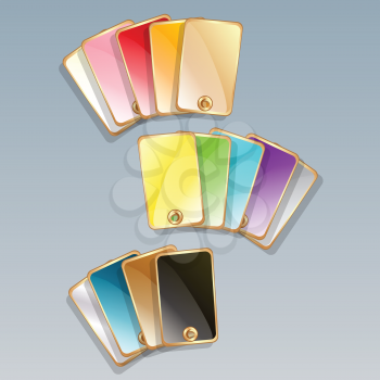 Royalty Free Clipart Image of Sets of Colour Samples