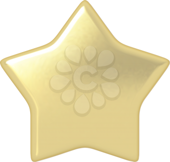 Gold star. Button. Icon. Highly detailed vector illustration.