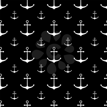 Seamless nautical pattern with anchors. Design element for wallpapers, baby shower invitation, birthday card, scrapbooking, fabric print etc.