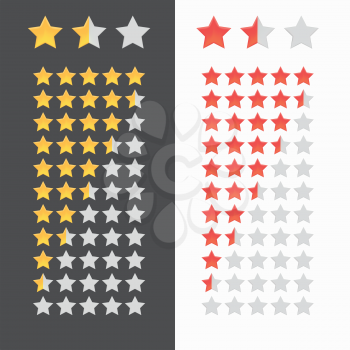 Rating stars isolated. Vector illustration for your design