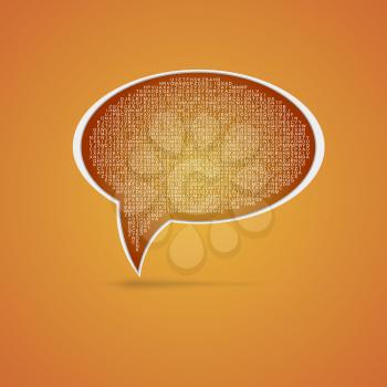 Speech bubble icon with letters, vector illustration. Eps 10