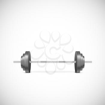 Metal barbell. Illustration of gym icons, weights realistic, vector illustration 