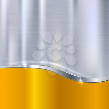 Elegant vector metallic background. Color polished texture with highlights and glow on the background of metal texture