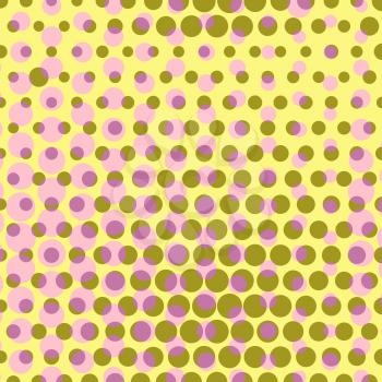 Abstract dotted halftone background. Colored pattern. Decorative template for cover, poster or banner.