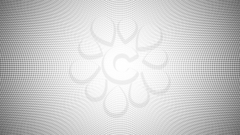 Halftone of radial gradient with dots. Modern dotted halftone digital background. Vector pattern, template of digital texture. Template for print design.
