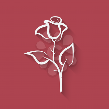 rose flower symbol - vector illustration. eps 10