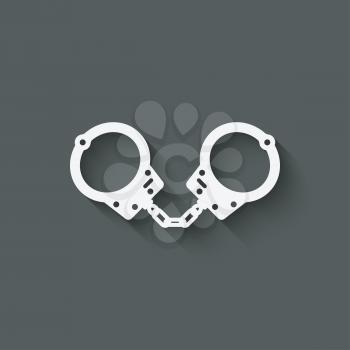 handcuffs punishment symbol - vector illustration. eps 10