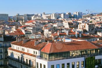 view on living district of Marseille, France
