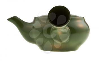 Japanese green ceramic brewing teapot