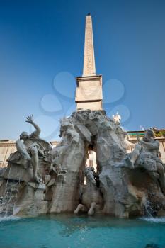 Fountain of the Four Rivers on Navona Square