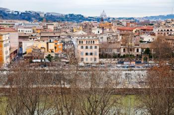 skyline of Rome from Aventine Hill, Italy