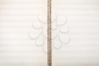 background from blank double-page spread of old music book