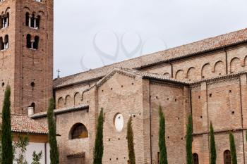 side view of St.Francis Basilica in Ravenna, Italy