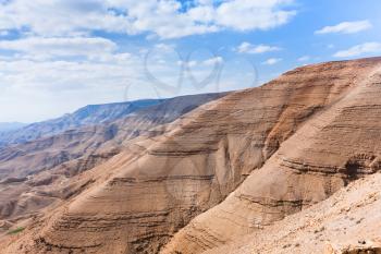 mountain landscape of Jordan in sunny day