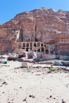 view on Urn Tomb in Petra, Jordan