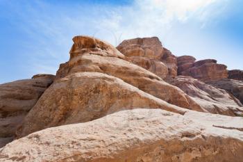 rocks in Wadi Rum desert, Jordan