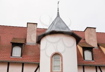 roof and tower of medieval house
