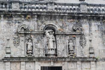 detail of decoration of Cathedral of Santiago de Compostela, Galicia, Spain