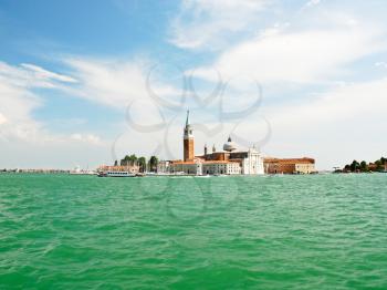 skyline on Venice city with San Giorgio Maggiore island, Italy in summer day