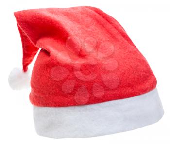 christmas symbol - typical red santa claus hat isolated on white background