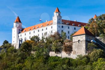 travel to Bratislava city - Bratislava Castle in sunny day