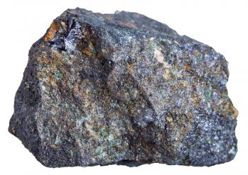 macro shooting of mineral resources - Molybdenite rock isolated on white background