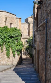 travel to Italy - narrow street in Piazza Armerina town in Sicily