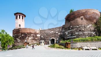 Travel to Turkey - gate to Old Ankara Castle on Gozcu square. Ankara Castle is a citadel from early medieval years