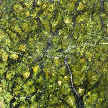 square background from polished serpentinite natural stone close up