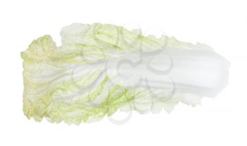 fresh leaf of Napa cabbage isolated on white background
