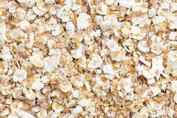 food background - oat flakes with rye bran