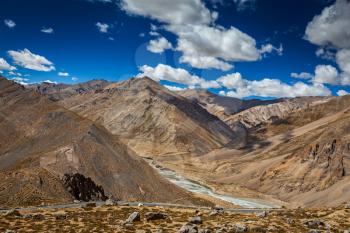 Manali-Leh road to Ladakh in Indian Himalayas. Ladakh, India
