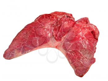 Pig lung isolated on a white background.