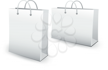 Paper Shopping Bags  isolated on white background