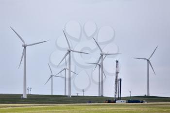 Prairie Wind Farm in Saskatchewan Canada field
