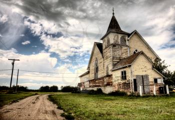 Old Abandoned Church in Drinkwater Saskatchewan Canada
