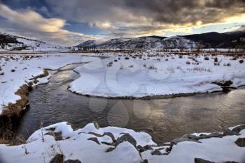 Yellowstone Park Wyoming Winter Snow